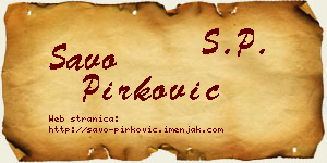 Savo Pirković vizit kartica
